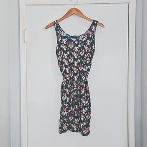 Dress - Floral Print with waist tie